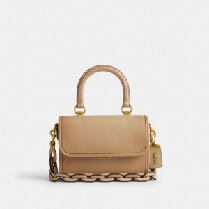 Beige Women COACH® Rogue Top Handle Handbag | NZ ZUW847