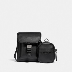 Black Men COACH® Charter North/South With Hybrid Pouch Crossbody Bag | NZ OKG212