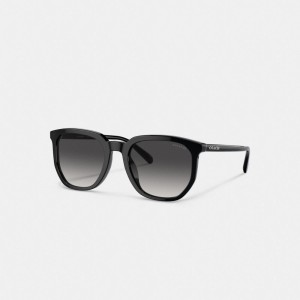 Black Men COACH® Geometric Square Sunglasses | NZ XYN276