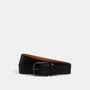 Black Men COACH® Harness Buckle Cut To Size Reversible, 38 Mm Belt | NZ EBU258