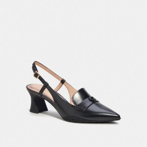 Black Women COACH® Nikola Hybrid Slingback Casual Shoes | NZ JPL324