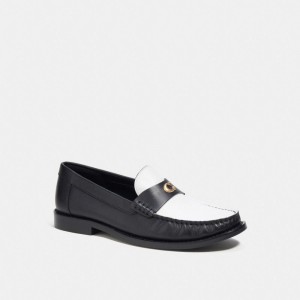 Black / White Women COACH® Jolene Loafer | NZ NWE335