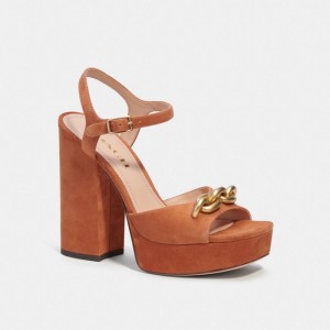 Brown Women COACH® Nicolette Sandals | NZ RVB356