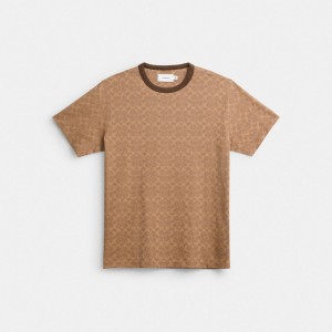 Brown Women COACH® Signature T Shirts | NZ PJS506