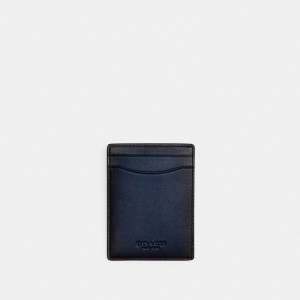 Deep Blue Men COACH® Money Clip Card Case | NZ EBR201