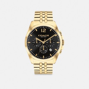 Gold Men COACH® Greyson, 43 Mm Watch | NZ HAF292