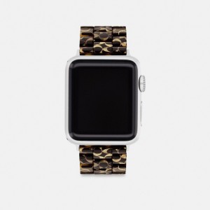 Gold / Black Women COACH® Apple Strap, 38 Mm, 40 Mm And 41 Mm Watch | NZ DFT607