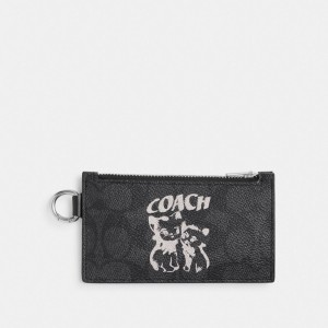 Grey Men COACH® The Lil Nas X Drop Zip In Signature Canvas Card Case | NZ TNZ 208