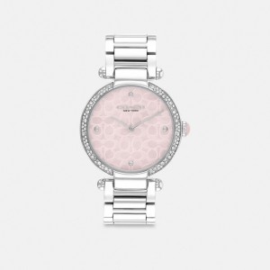 Grey / Pink Women COACH® Cary, 34 Mm Watch | NZ YXS614