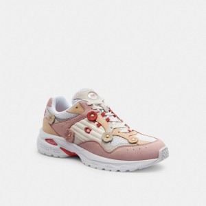 Light Rose Women COACH® C301 With Tea Rose Sneakers | NZ FDF373