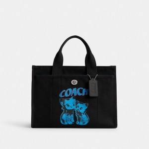 Silver / Black Women COACH® The Lil Nas X Drop Cargo Tote Bag | NZ AHH942