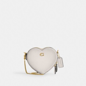 White Women COACH® Heart 14 Crossbody Bag | NZ AHC786