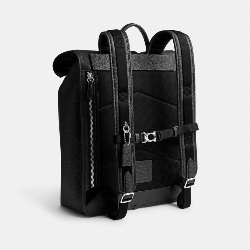 Black Men COACH® Beck Roll Top Backpack | NZ KOH186