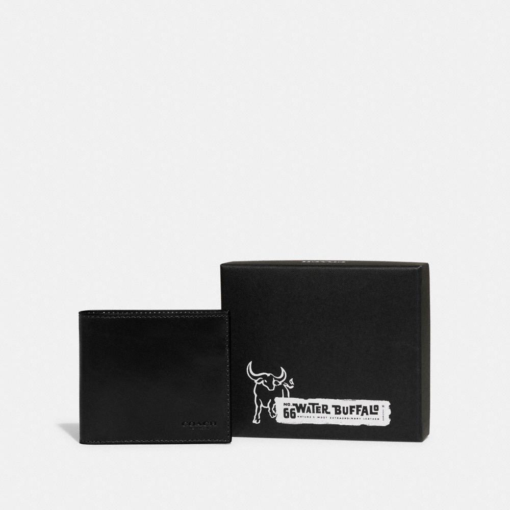 Black Men COACH® Boxed Double Billfold Wallet | NZ FDK242