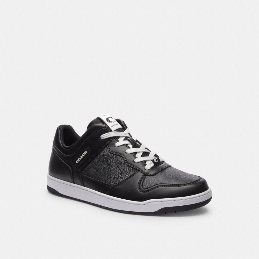 Black Men COACH® C201 In Signature Canvas Sneakers | NZ MQP126