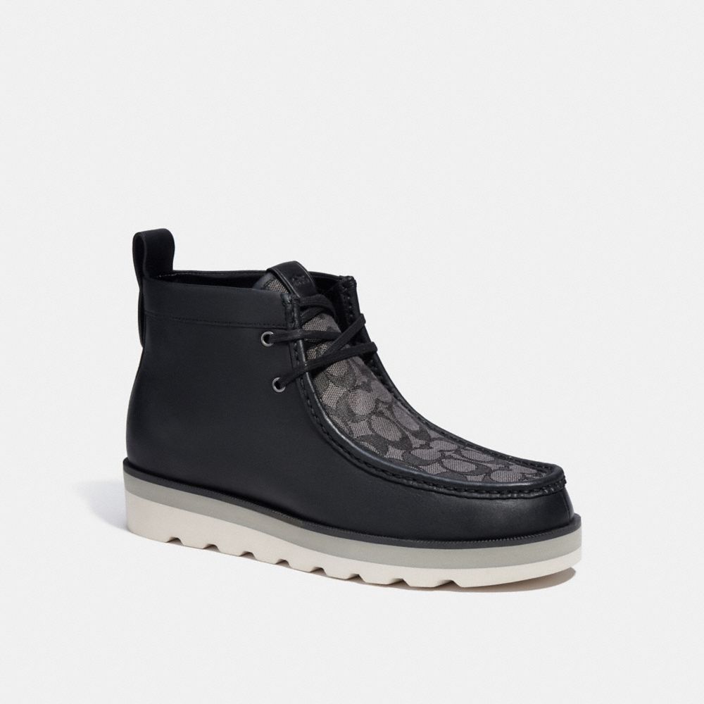 Black Men COACH® Chukka In Signature Jacquard Boots | NZ TCG104