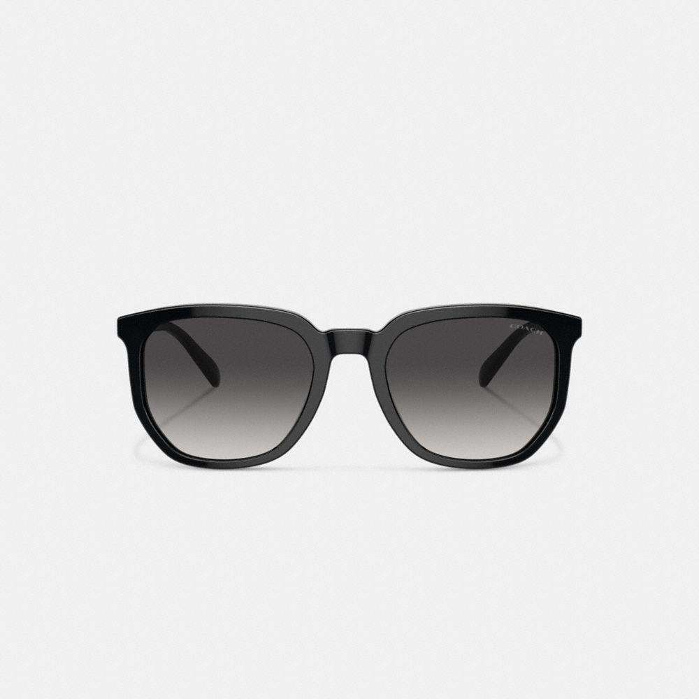 Black Men COACH® Geometric Square Sunglasses | NZ XYN276