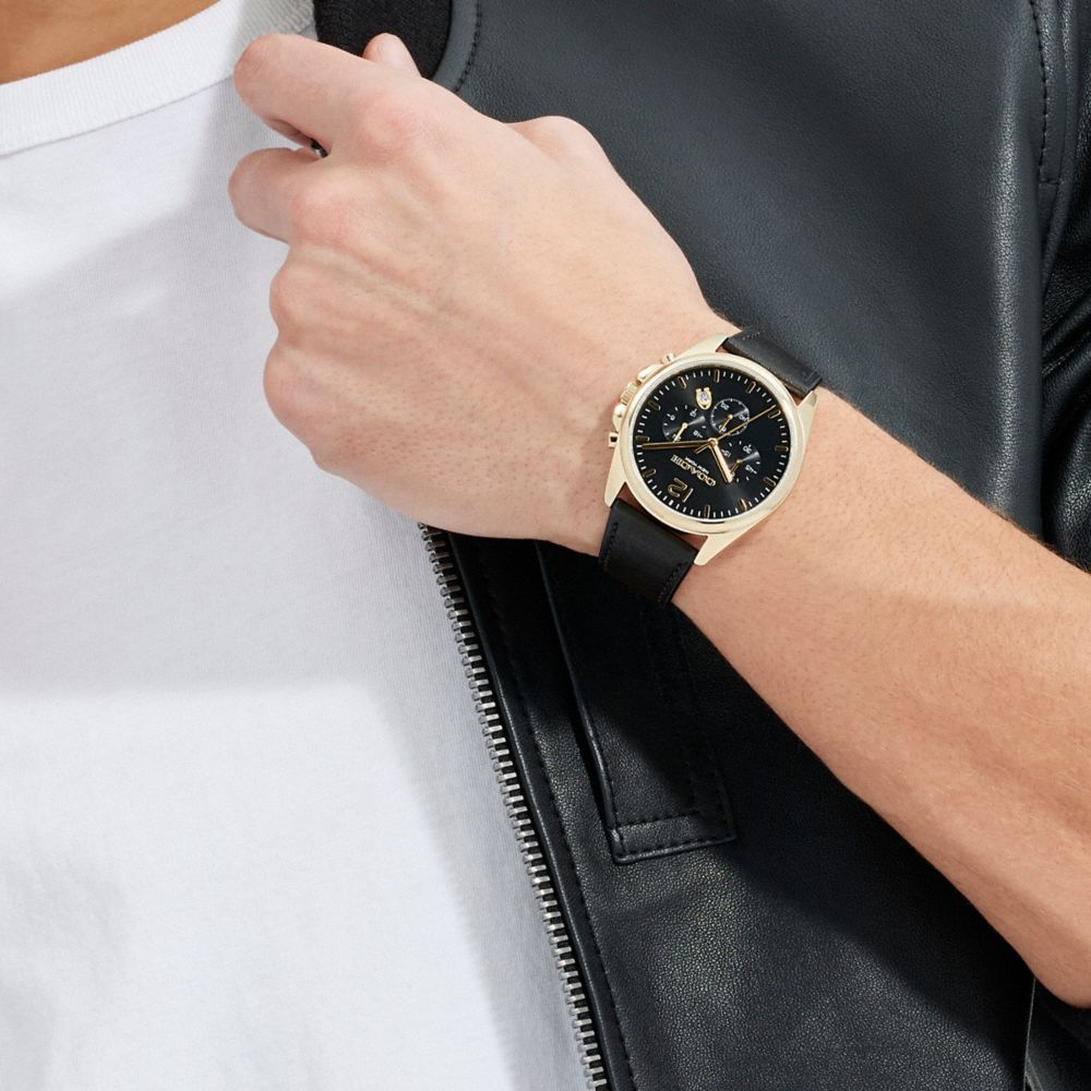 Black Men COACH® Greyson, 43 Mm Watch | NZ LIA289