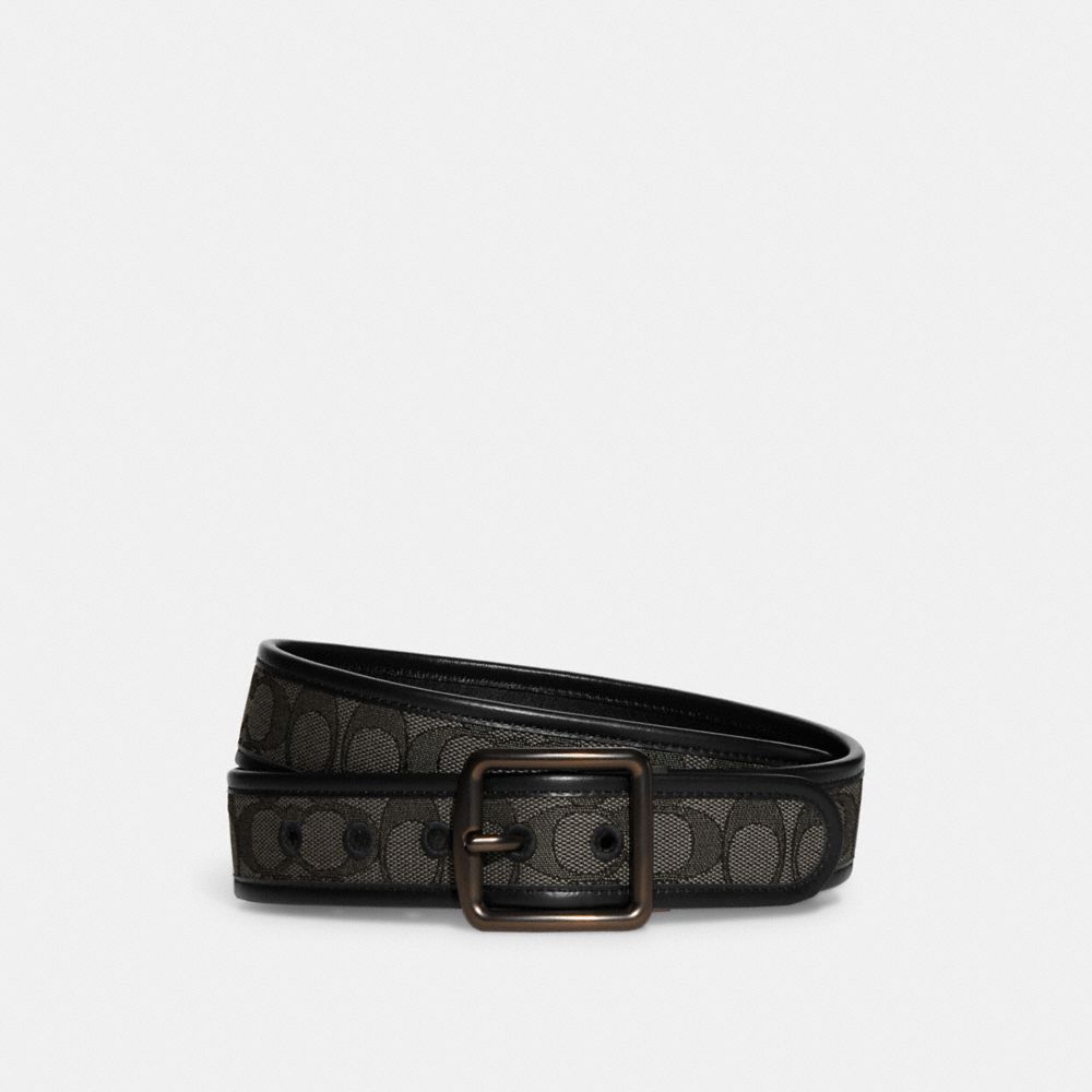 Black Men COACH® Harness Buckle, 38 Mm Belt | NZ ILS263