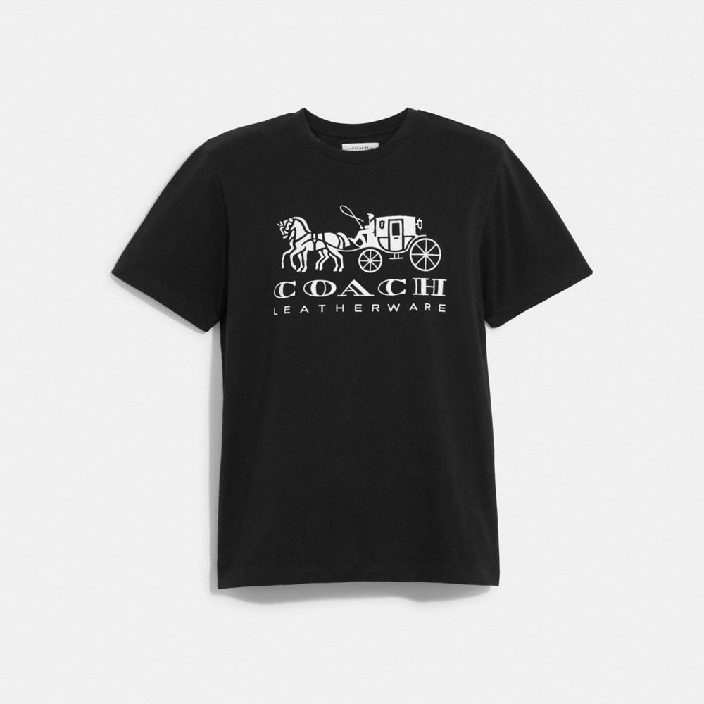 Black Men COACH® Horse And Carriage In Organic Cotton T Shirts | NZ VRA181