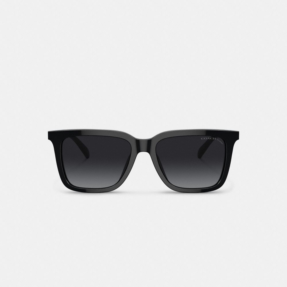 Black Men COACH® Retro Square Sunglasses | NZ VRM278