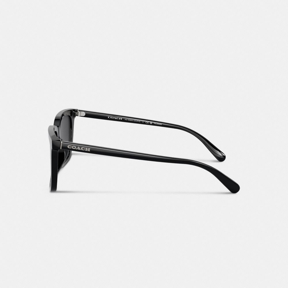 Black Men COACH® Retro Square Sunglasses | NZ VRM278