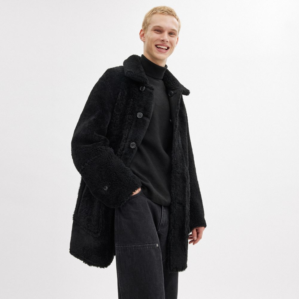 Black Men COACH® Reversible Shearling Coat | NZ YXE146