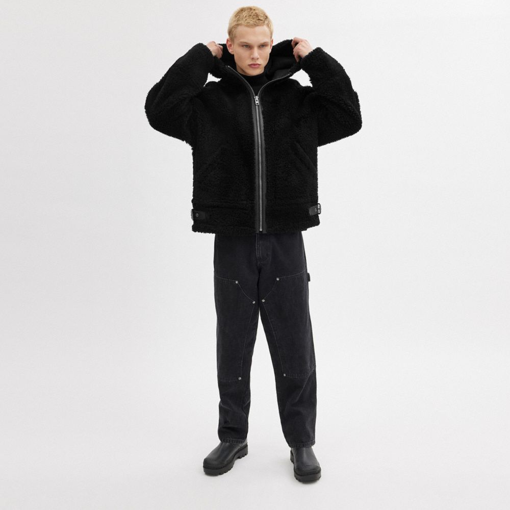 Black Men COACH® Reversible Shearling Jacket | NZ ILH159