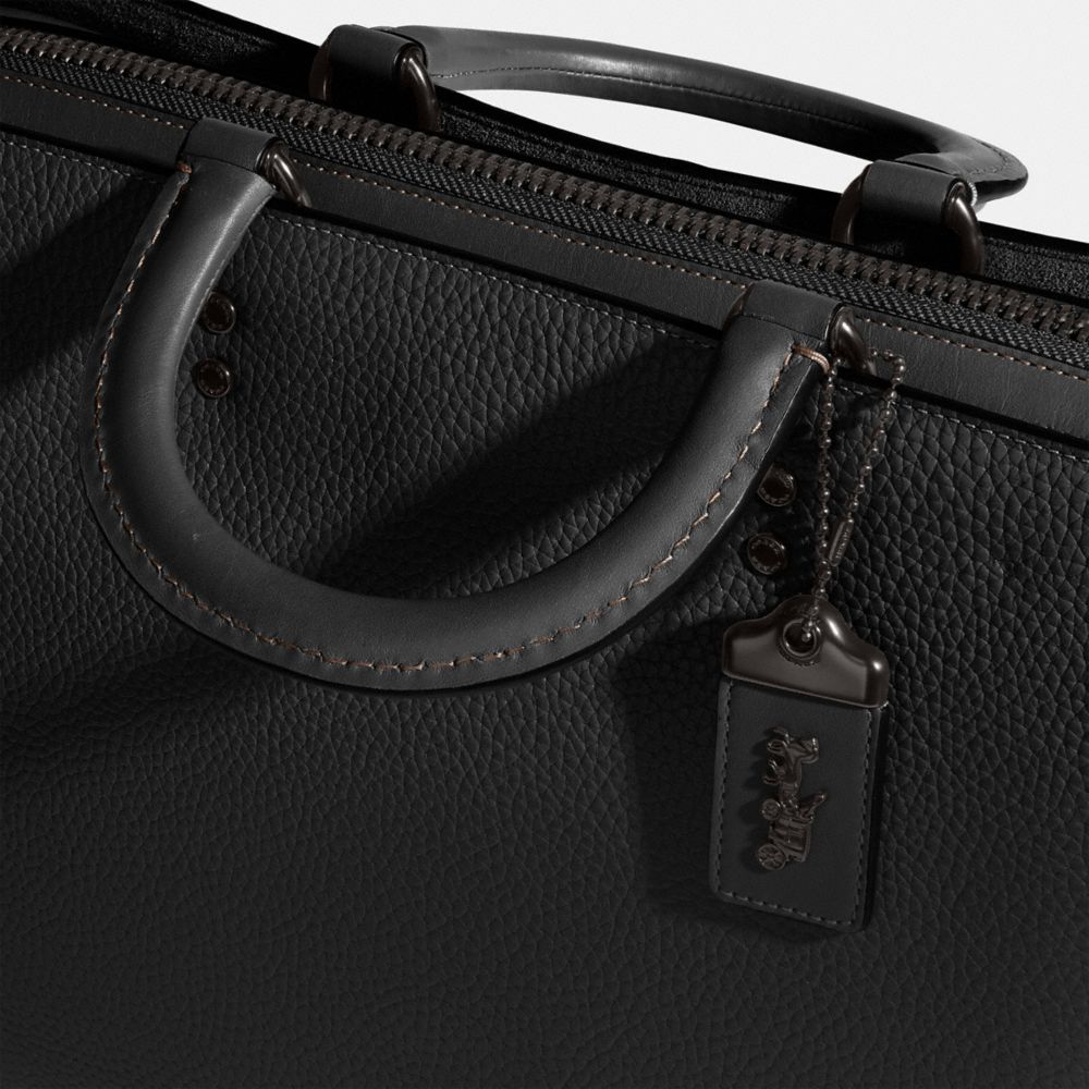 Black Men COACH® Rogue In Regenerative Leather Briefcase | NZ YXQ198