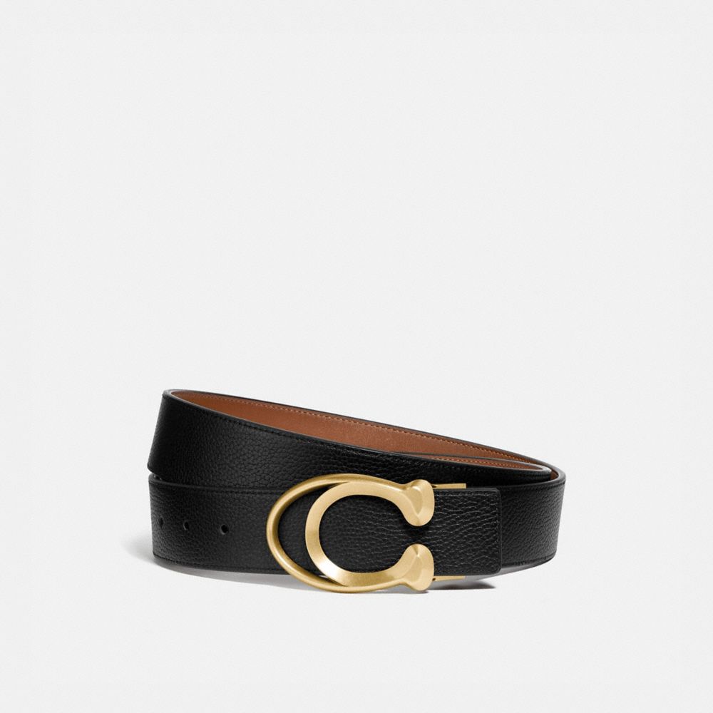 Black Men COACH® Signature Buckle, 38 Mm Belt | NZ DFJ268