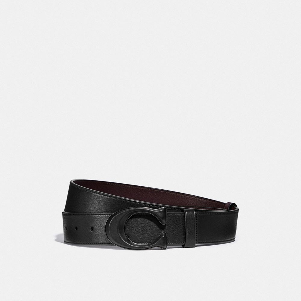 Black Men COACH® Signature Buckle Cut To Size Reversible, 38 Mm Belt | NZ AHG266