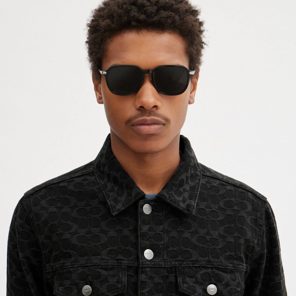 Black Men COACH® Signature Denim Jacket | NZ PJK161