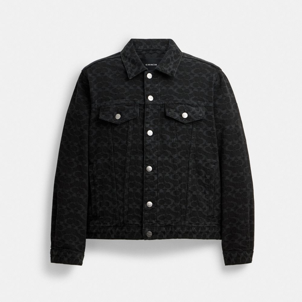 Black Men COACH® Signature Denim Jacket | NZ PJK161