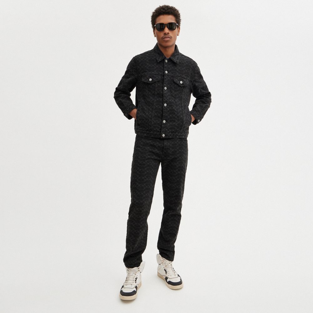 Black Men COACH® Signature Jeans Pants | NZ JPN168