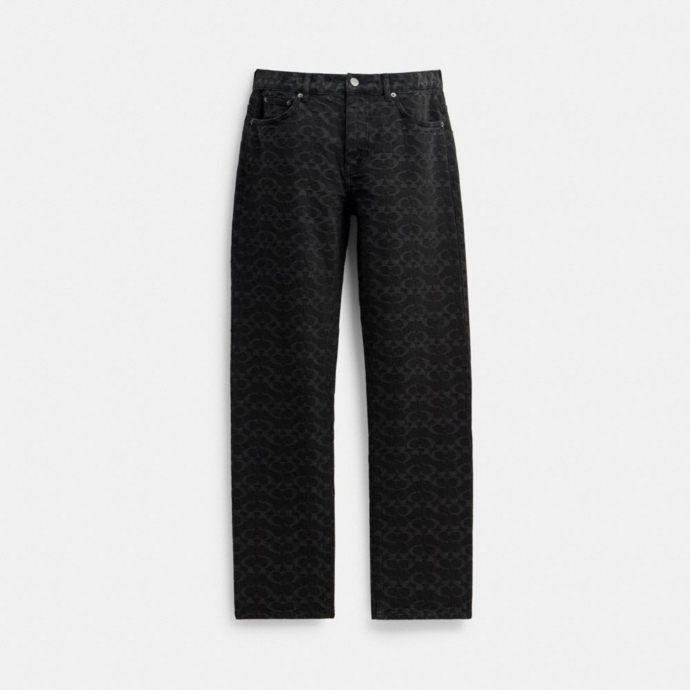 Black Men COACH® Signature Jeans Pants | NZ JPN168