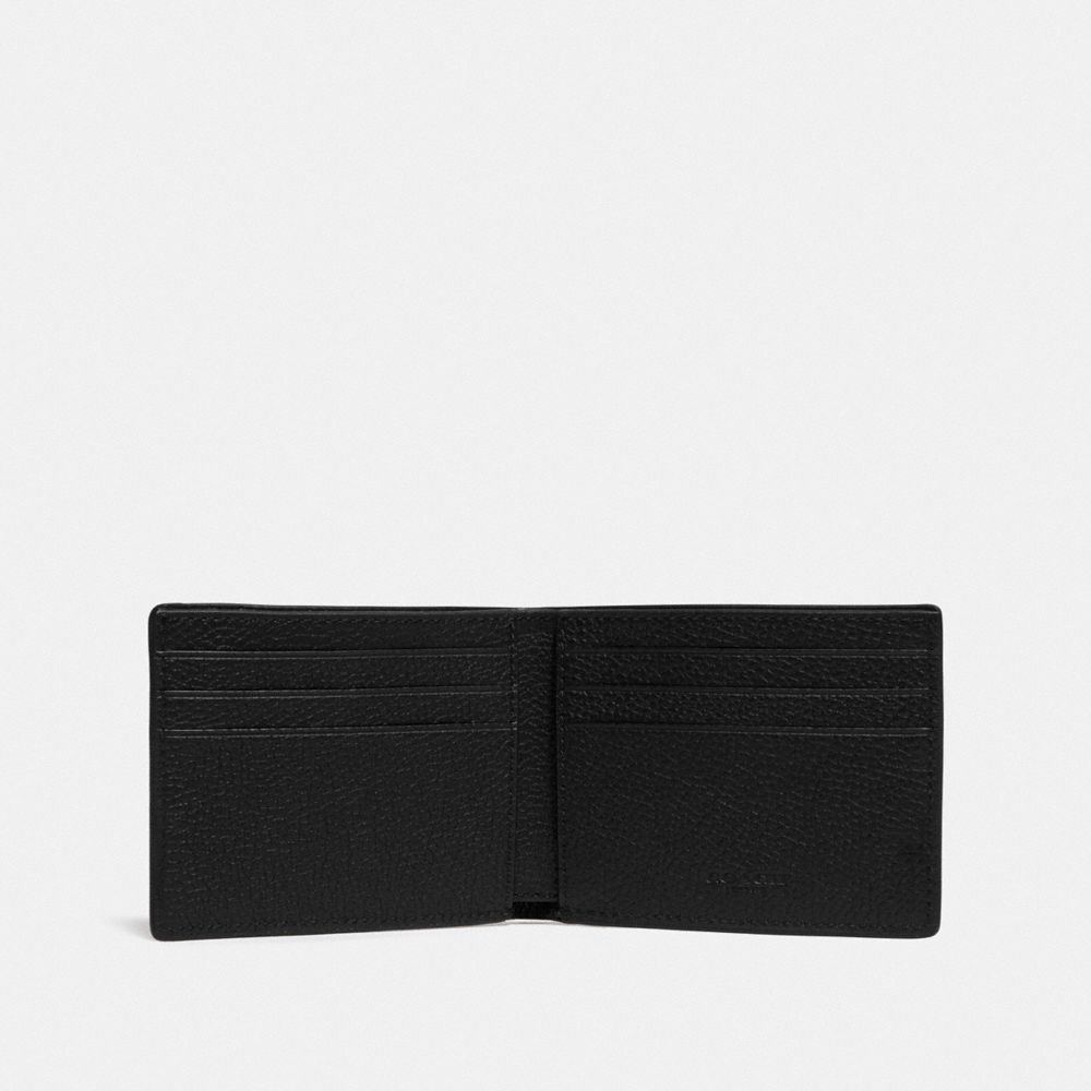 Black Men COACH® Slim Billfold In Signature Leather Wallet | NZ UZN249