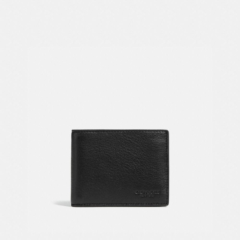 Black Men COACH® Slim Billfold Wallet | NZ OKV247