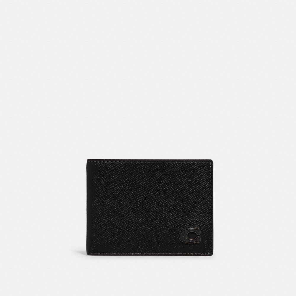 Black Men COACH® Slim Billfold Wallet | NZ PJC246