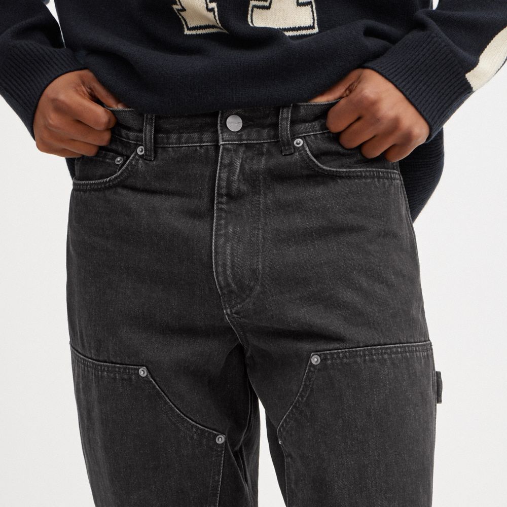 Black Men COACH® Taper Jeans Pants | NZ LIM170