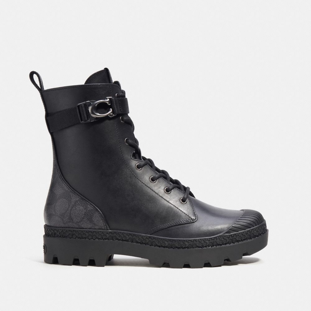 Black Men COACH® Tucker With Signature Canvas Boots | NZ PJZ109