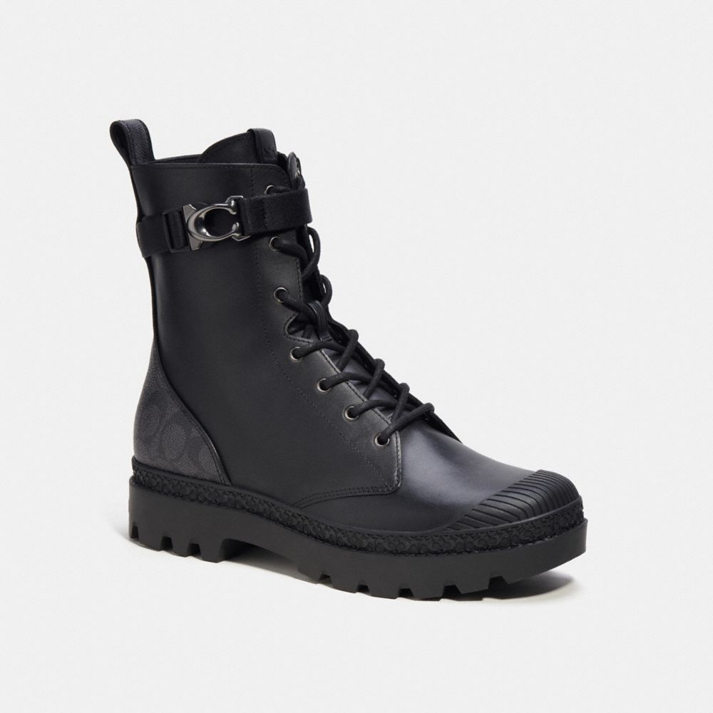 Black Men COACH® Tucker With Signature Canvas Boots | NZ PJZ109