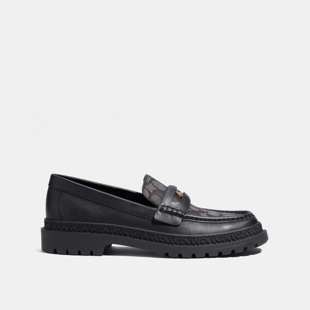 Black Men COACH® With Signature Jacquard And Signature Coin Loafer | NZ JPM116