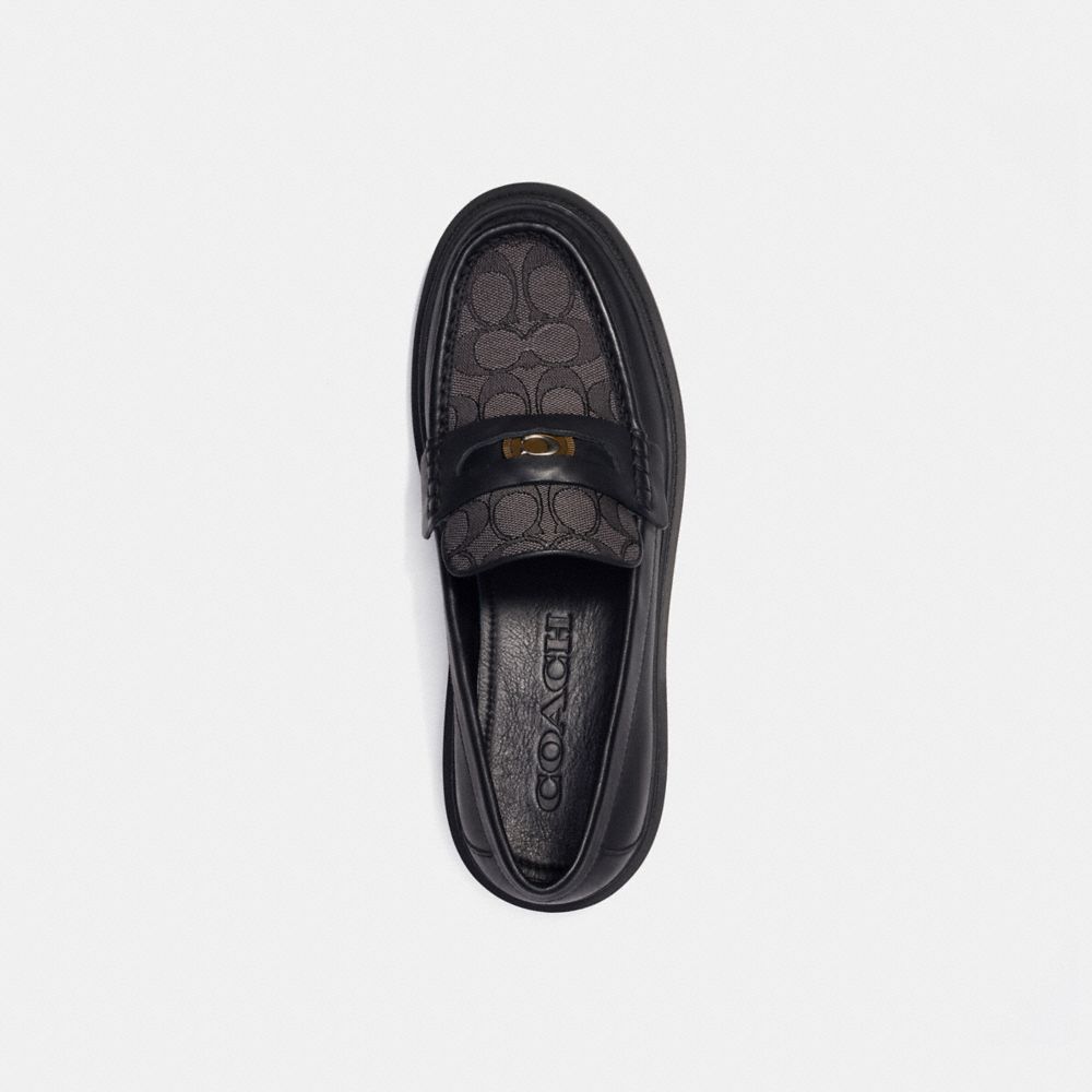 Black Men COACH® With Signature Jacquard And Signature Coin Loafer | NZ JPM116