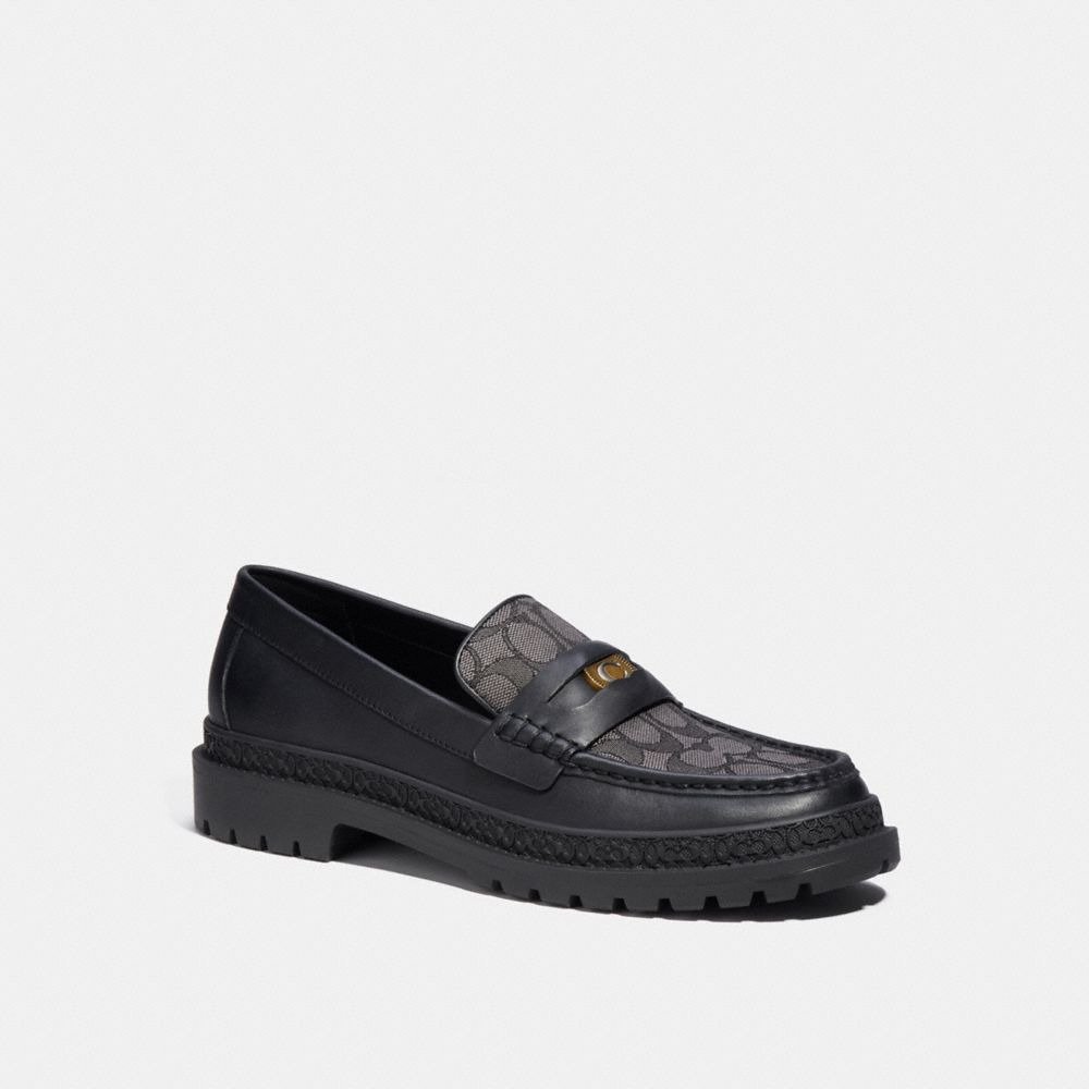 Black Men COACH® With Signature Jacquard And Signature Coin Loafer | NZ JPM116