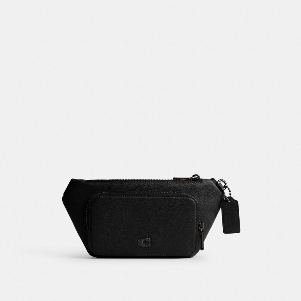 Black Women COACH® Belt Bag With Signature Canvas Interior Detail Belt Bags | NZ WNG725