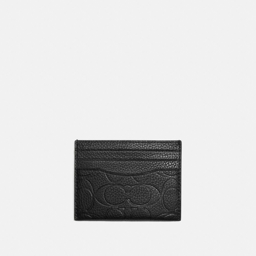 Black Women COACH® Card Case In Signature Leather Handbag | NZ WNI826