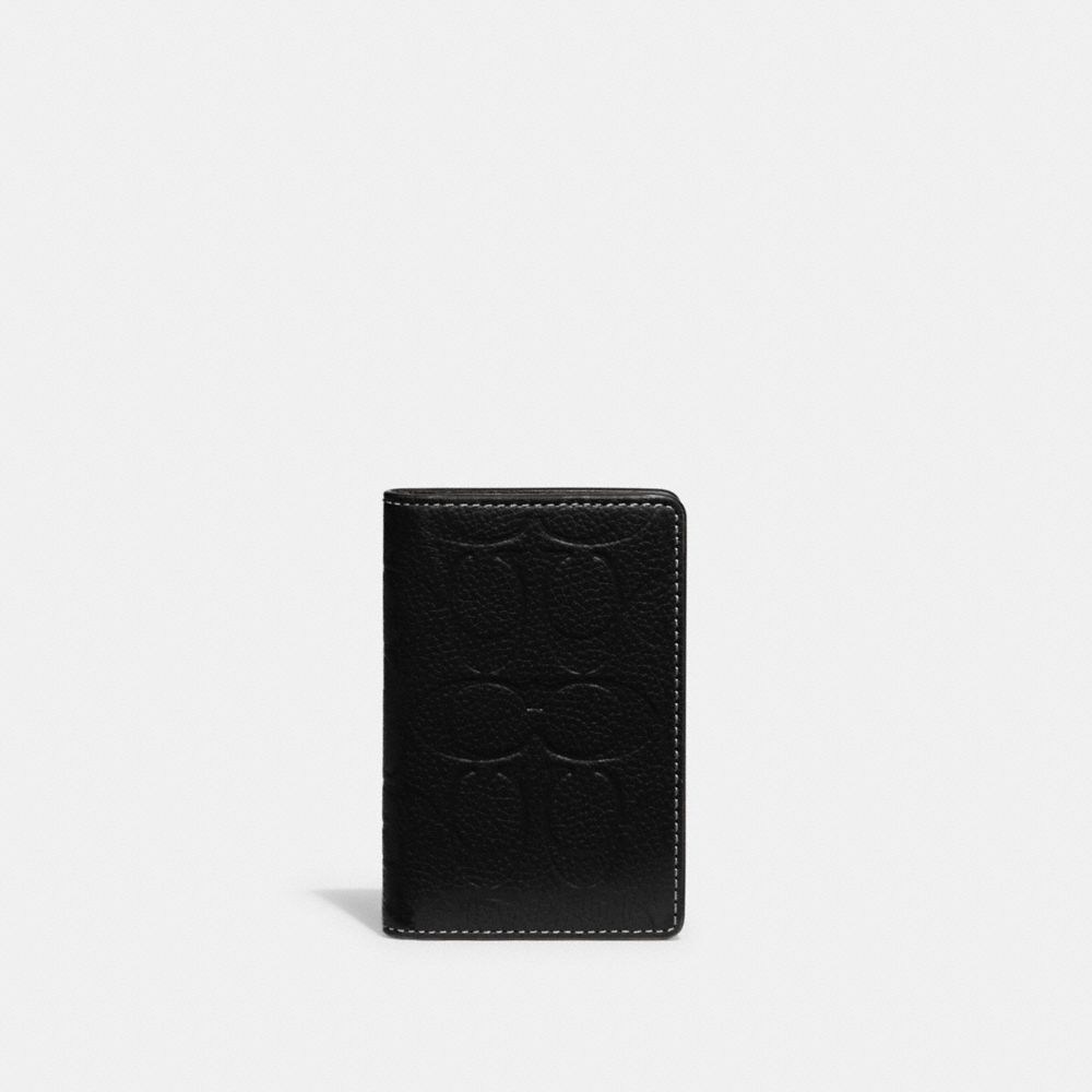 Black Women COACH® Card In Signature Leather Wallet | NZ HAG968