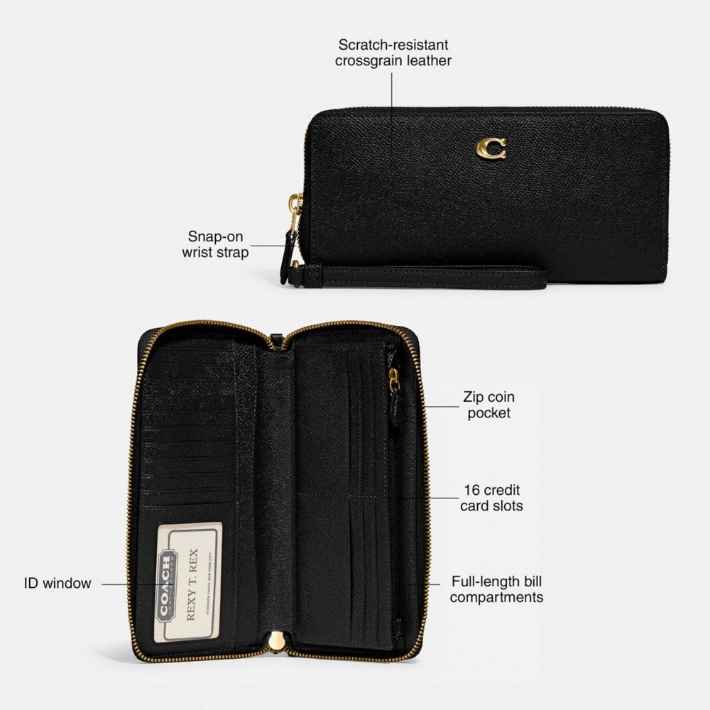 Black Women COACH® Continental Wallet | NZ GSH969