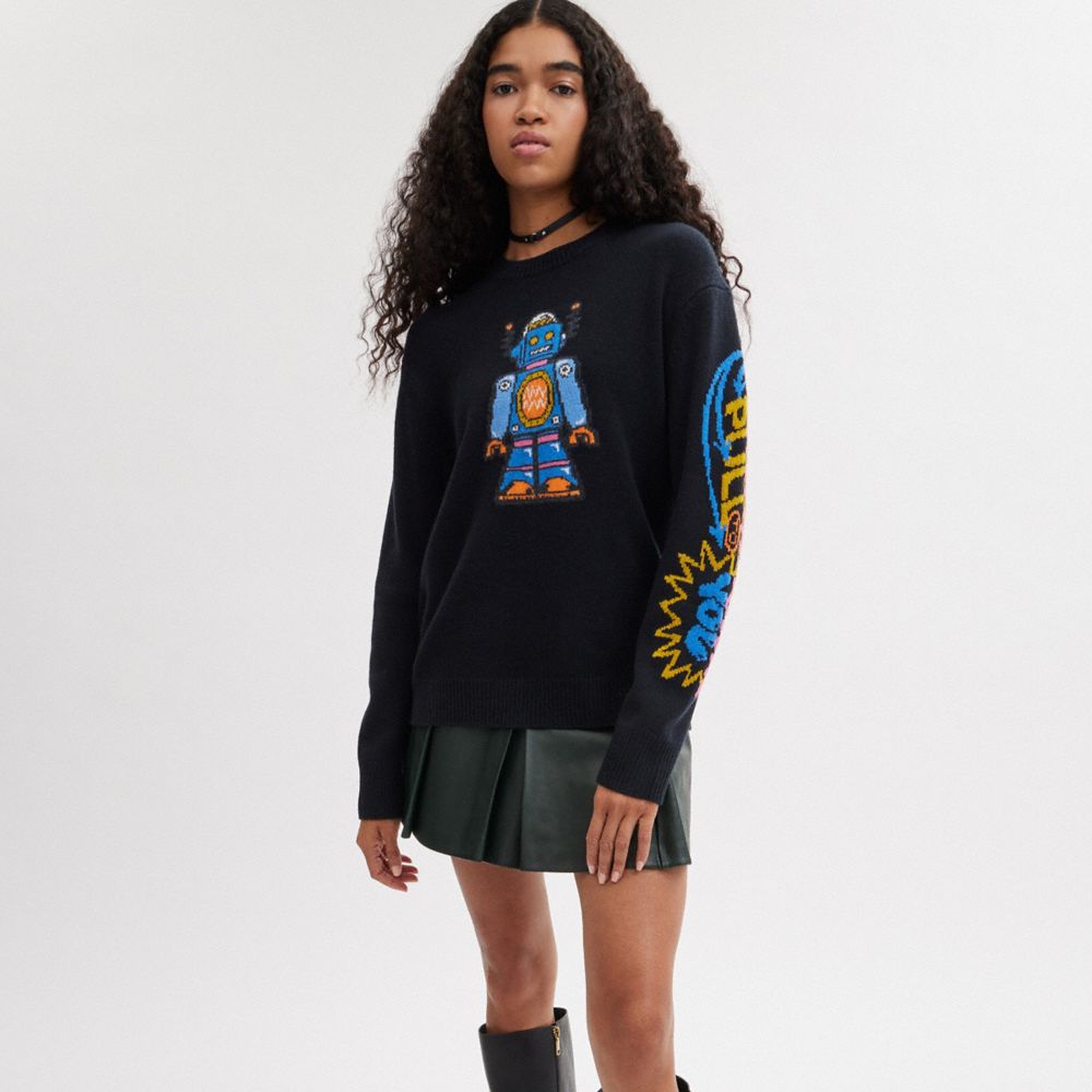 Black Women COACH® Cosmic Sweater | NZ SGI475