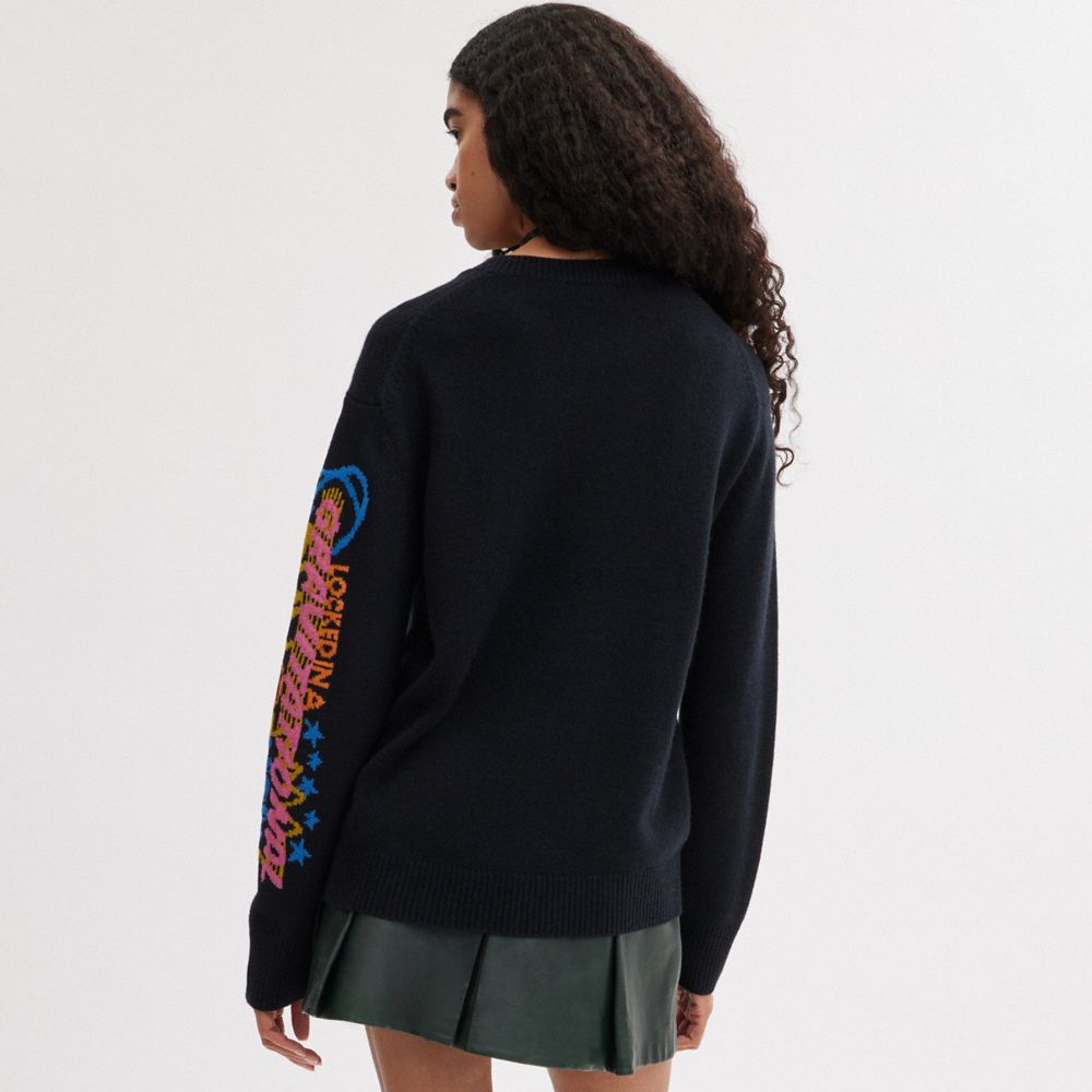 Black Women COACH® Cosmic Sweater | NZ SGI475